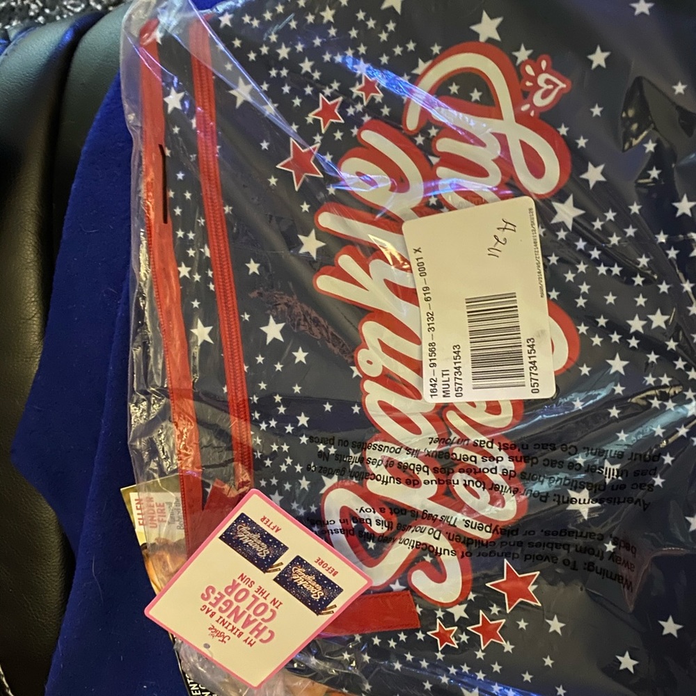 Justice color changing bikini bags